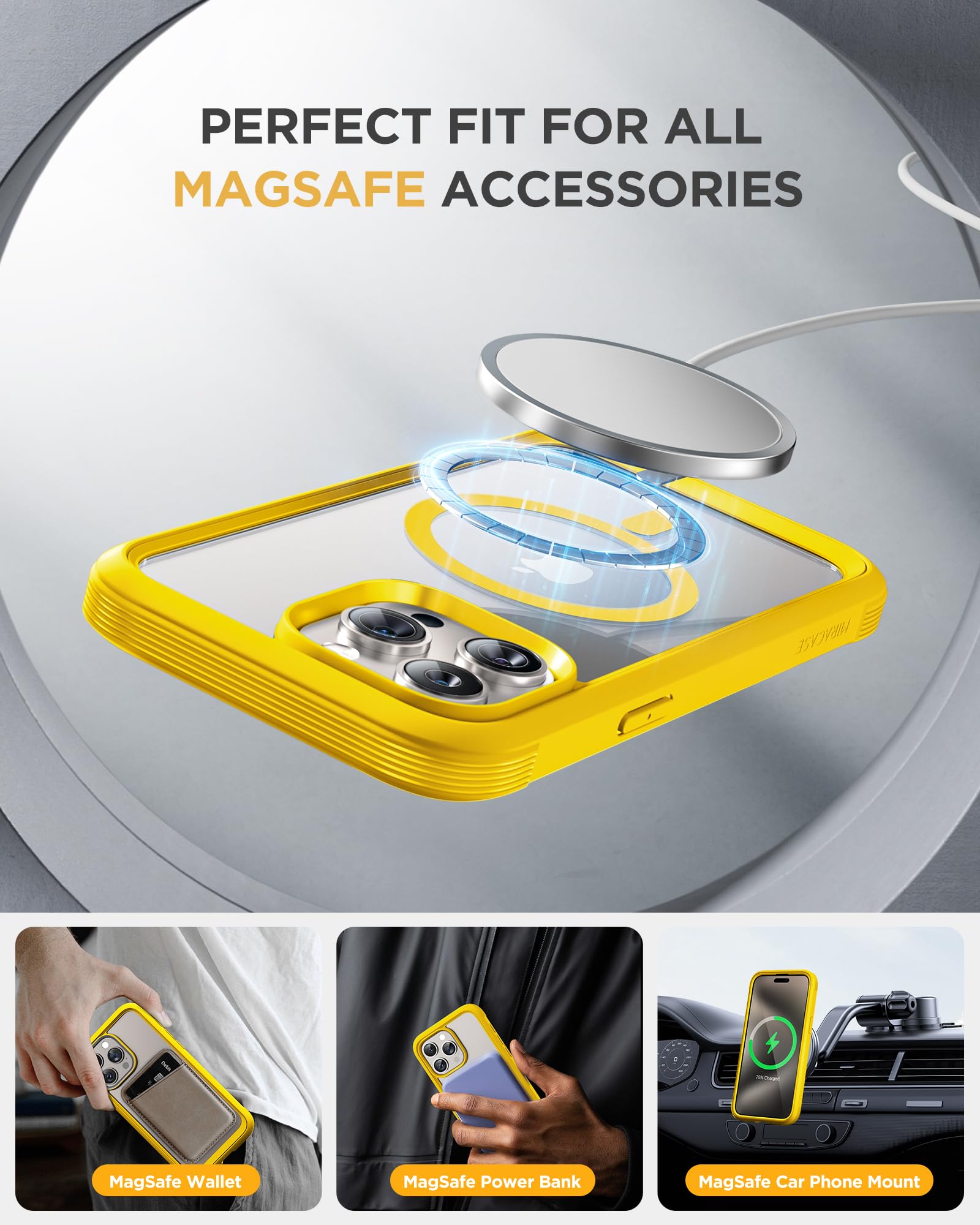 Miracase Magnetic Case for iPhone 15 Pro Case 6.1-Inch - Image 2