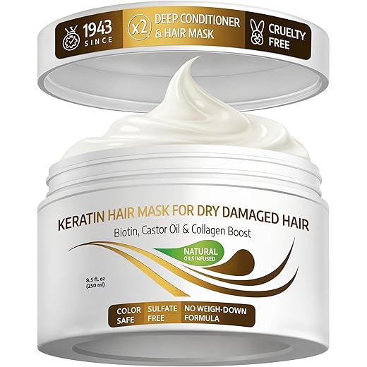 Keratin Protein Hair Mask with Biotin & Collagen