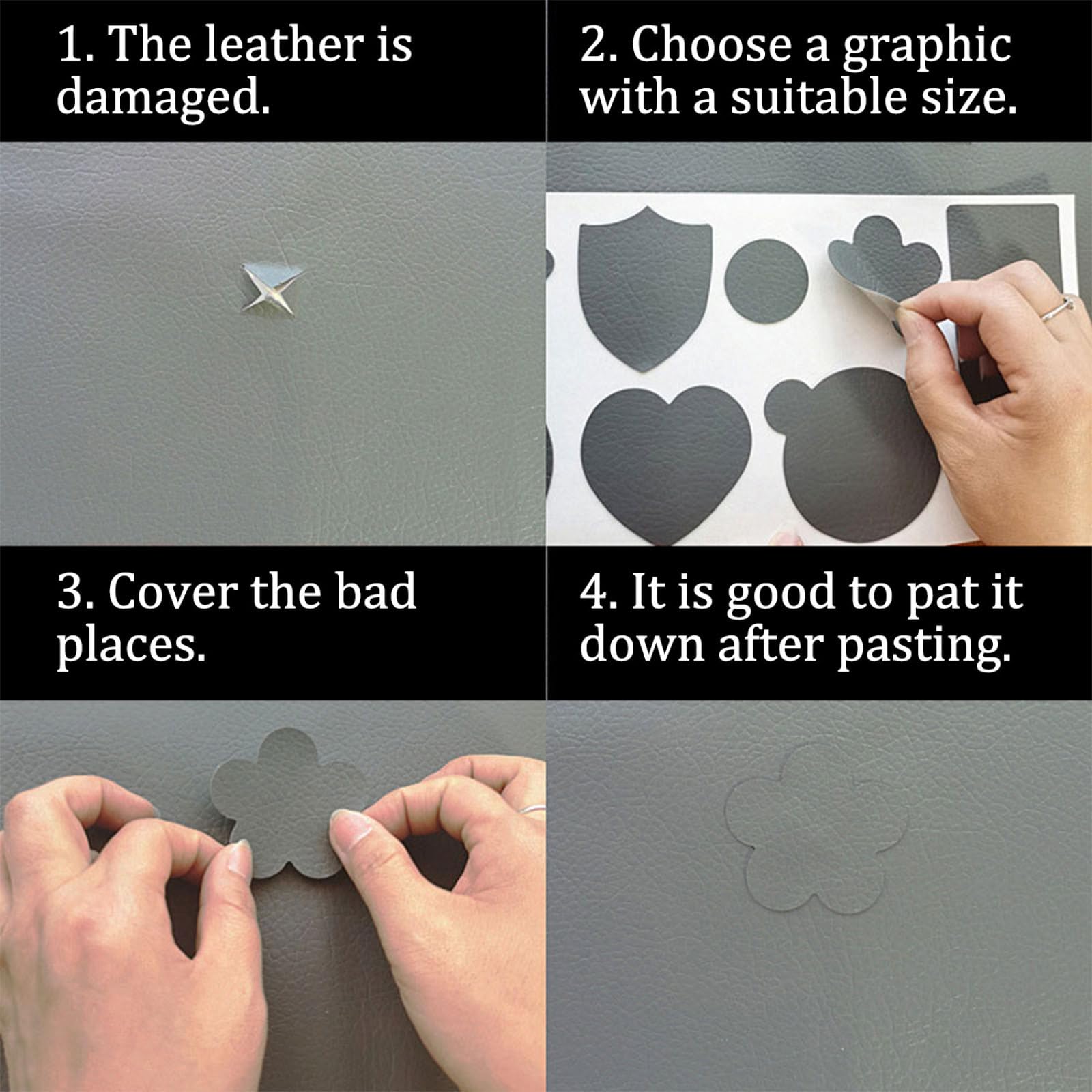 Toppa Autoadesiva In Ecopelle PU 18x18cm Viola - Per Riparare Divani, Sedili Auto E Sofà - Foto 7