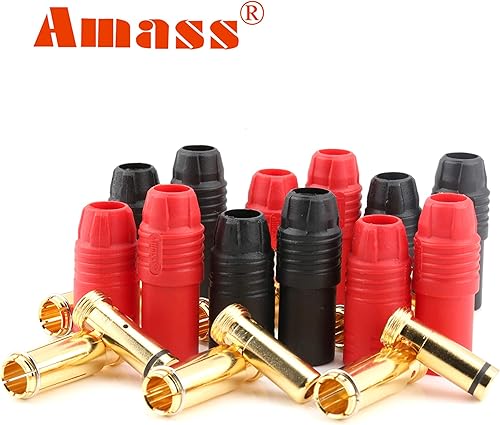 Miniatura 7 de SoloGood 6pairs Amass AS150 macho hembra anti chispa conector chapado en oro Banana Plug Set para batería ESC y carga plomo