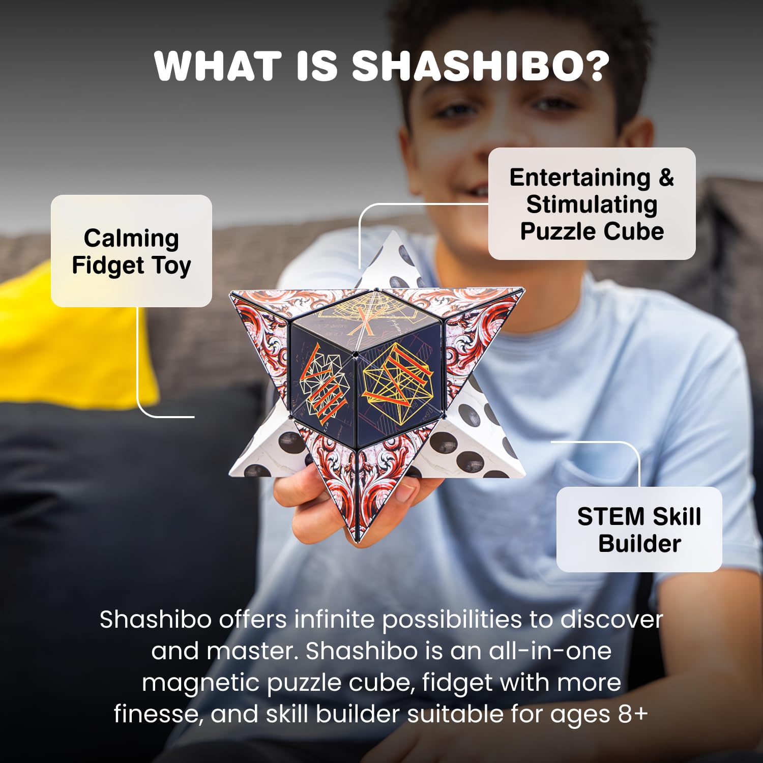 Amazon | Shashibo 変形ボックス - 受賞歴のあるSTEMフィジェットトイ