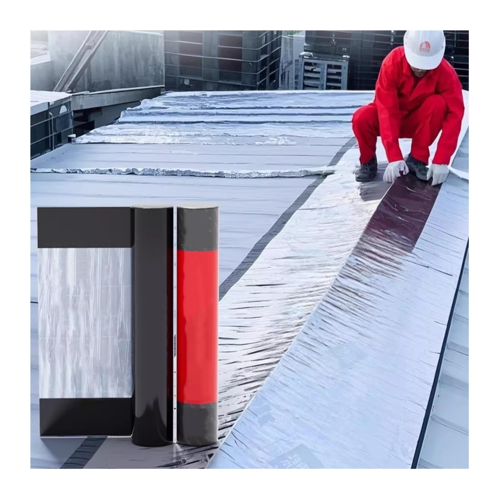 Cinta autoadhesiva impermeable para reparación de techo, lámina de aluminio reflectante, rollo protector de grietas en la superficie