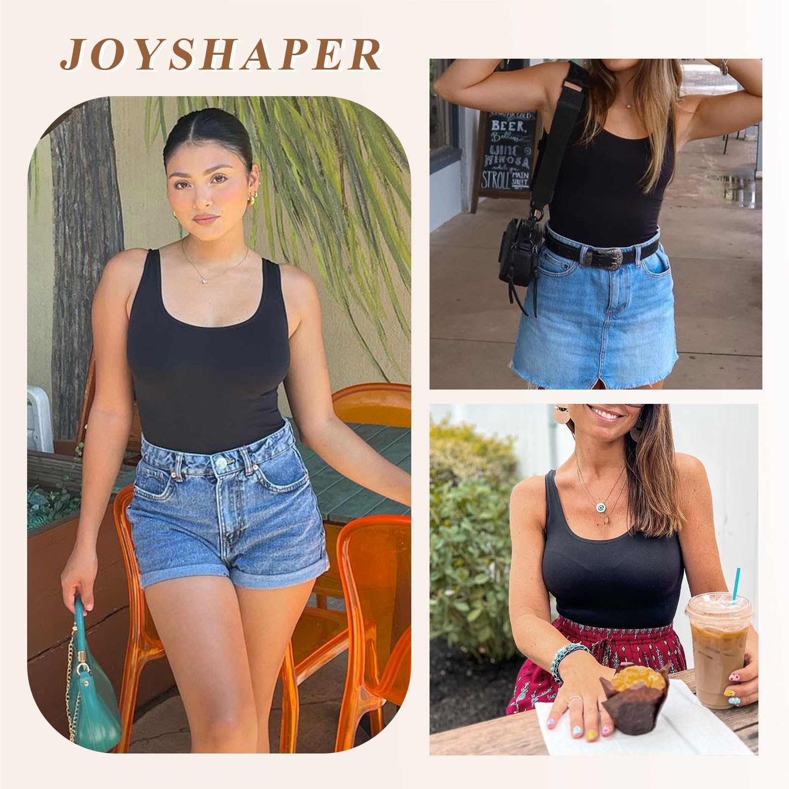 Joyshaper Body gainant gainant pour femme - Forme du ventre - Body gainant - Débardeur gainant