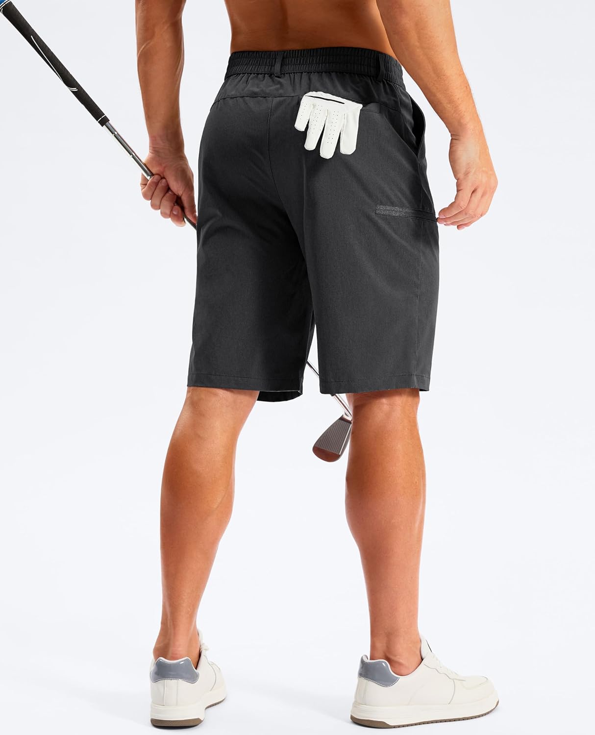 G Gradual Men's Golf Shorts 11" Long with 4 Pockets Lightweight Knee Length Elastic Waist Quick Dry Casual Dress Work Shorts - Image 2