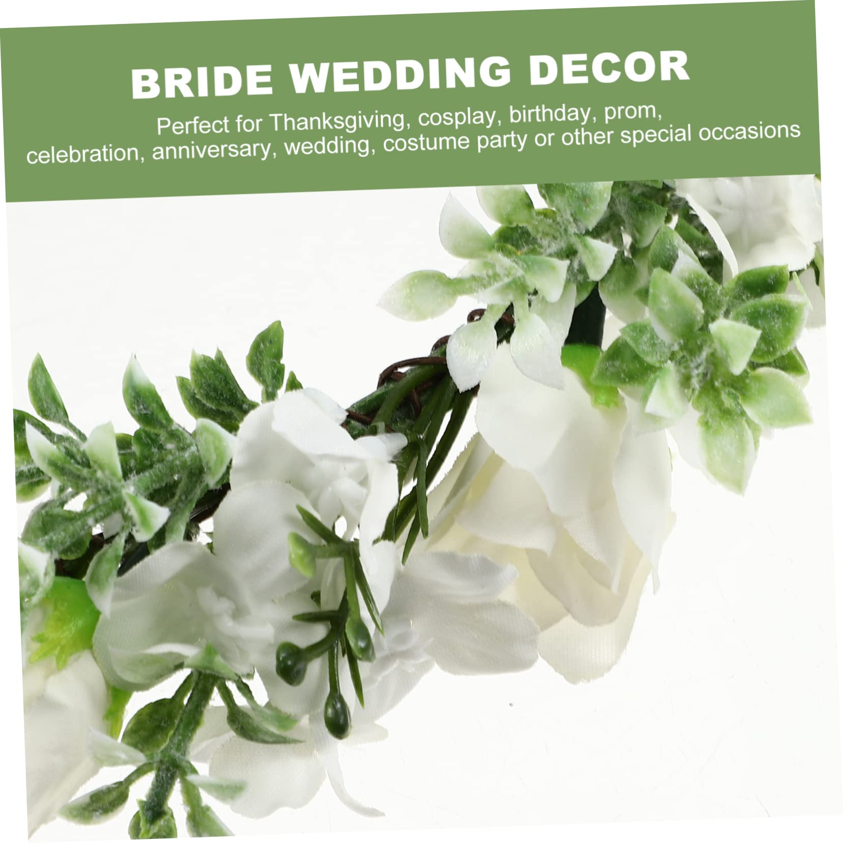minkissy 5stücke Blumenkrone Mit Rosen Einstellbares Stirnband Für Eleganter Haarschmuck Für Braut Brautjungfern Und Blumenmädchen Für Hochzeiten Und Fotografie