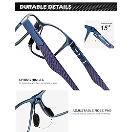 ANYLUV Blue Light Blocking Glasses Men Computer Gaming Glasses Lightweight Al-Mg Metal Anti Eyestrain Eye Protection