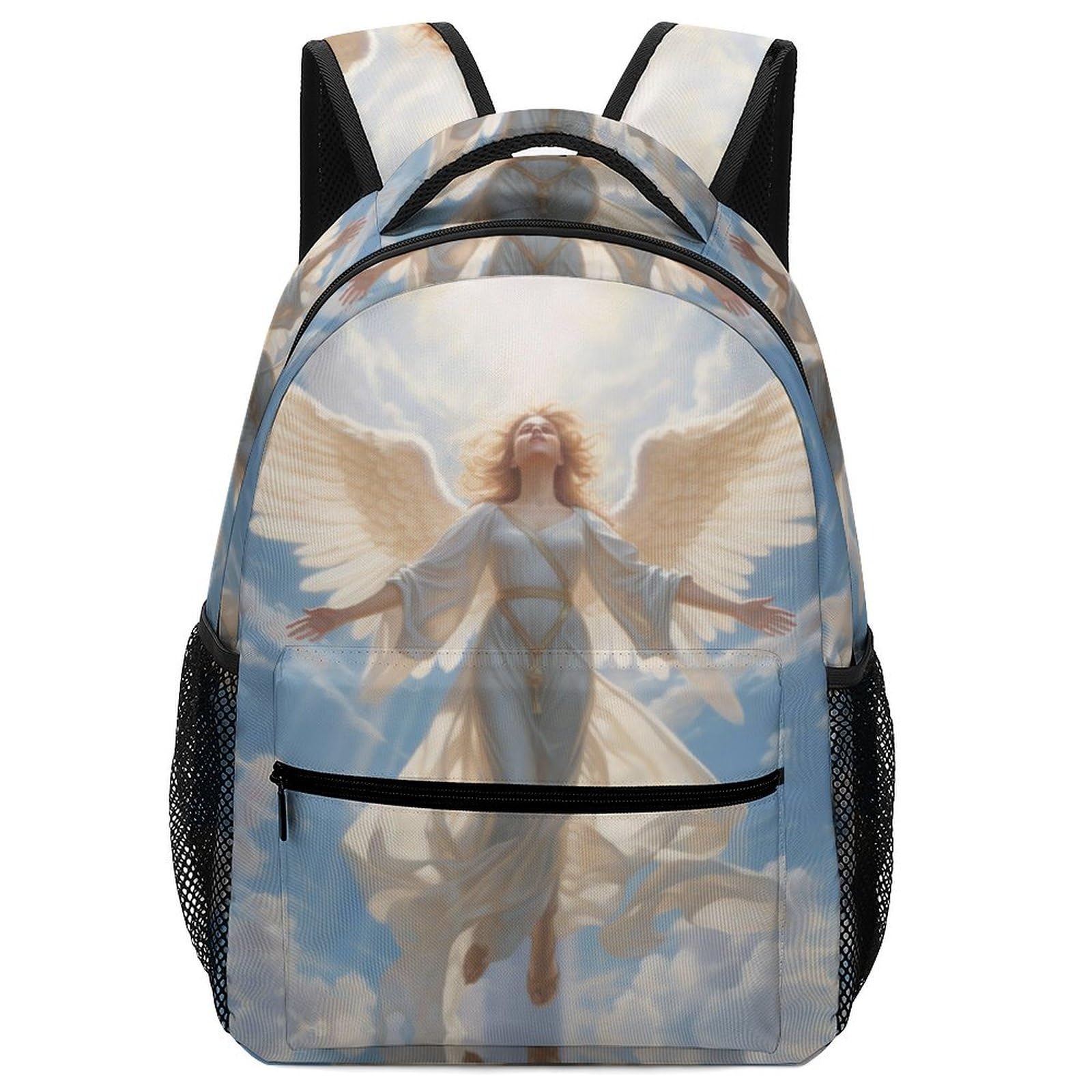SchöNer Engel Schulrucksack MäDchen Jungen Gott Schulranzen Casual Daypack Buchtasche BüChertasche FüR Schule Und Reise One Size