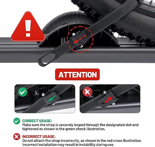 Miniatura 6 de Young 100 libras. Estante de aluminio para bicicletas y bicicletas eléctricas, se adapta a automóviles, SUV, furgonetas, caravanas y remolques con