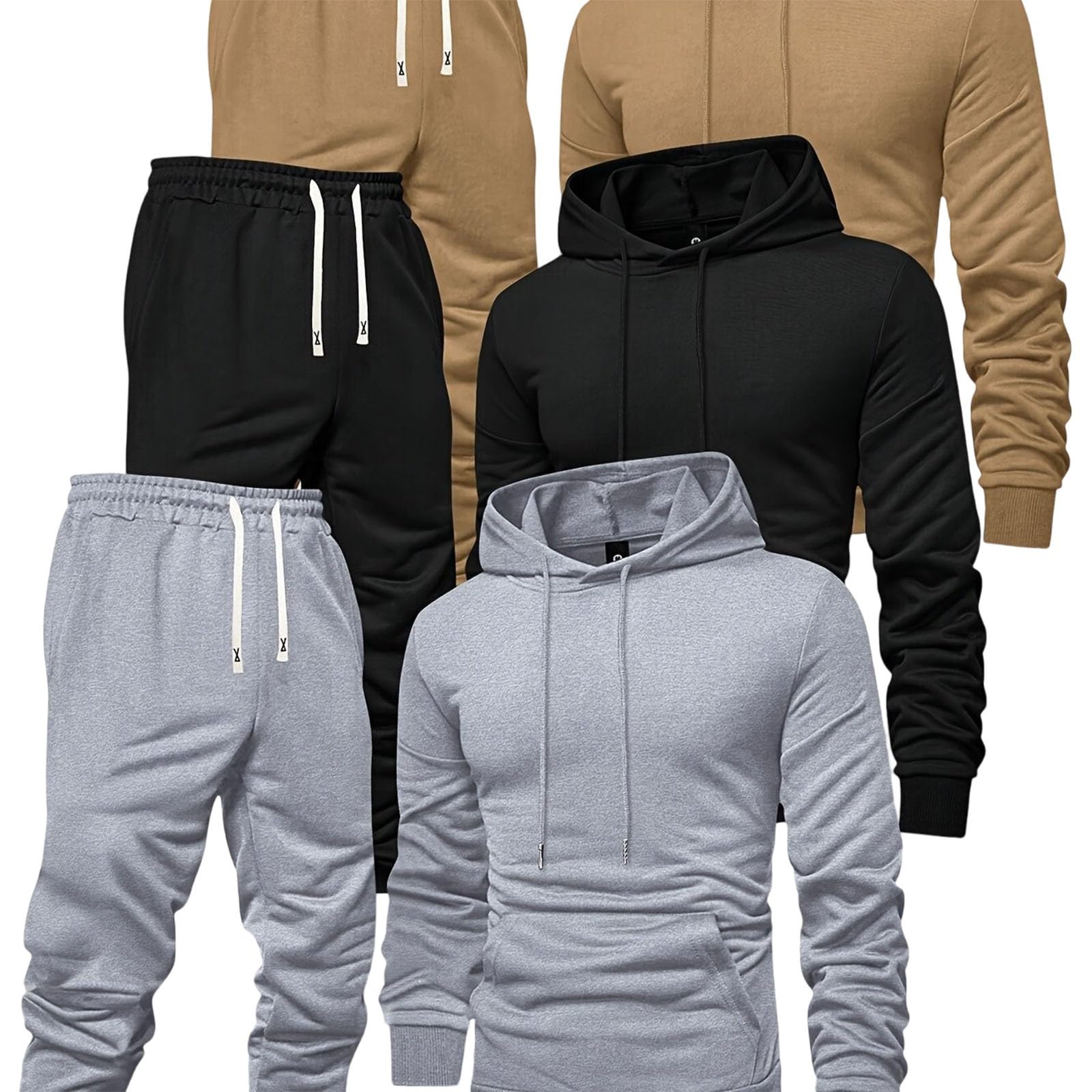 Conjunto completo de 2 piezas de chándal de manga larga para hombre