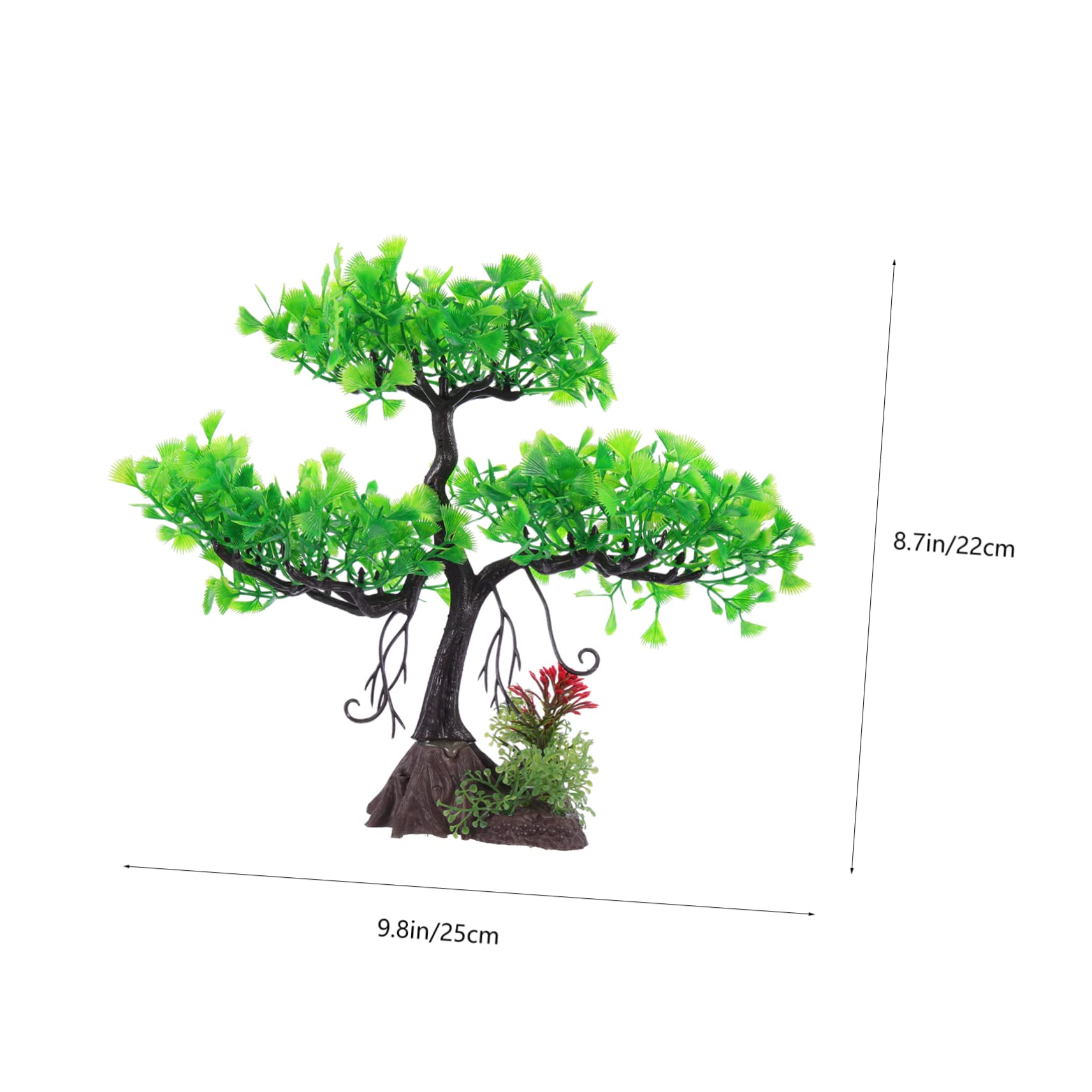 Sosoport 3 Piezas paisajismo del Acuario riego automático de Plantas Neto Artificial Plants decoración pecera Planta ártificial Accesorios Acuario Suministros para peceras Planta de