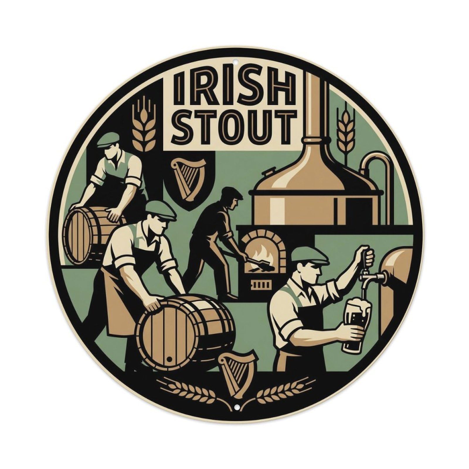 Irish Stout Traditional Beer Pub Brewery Strong Brew Metal Tin Sign