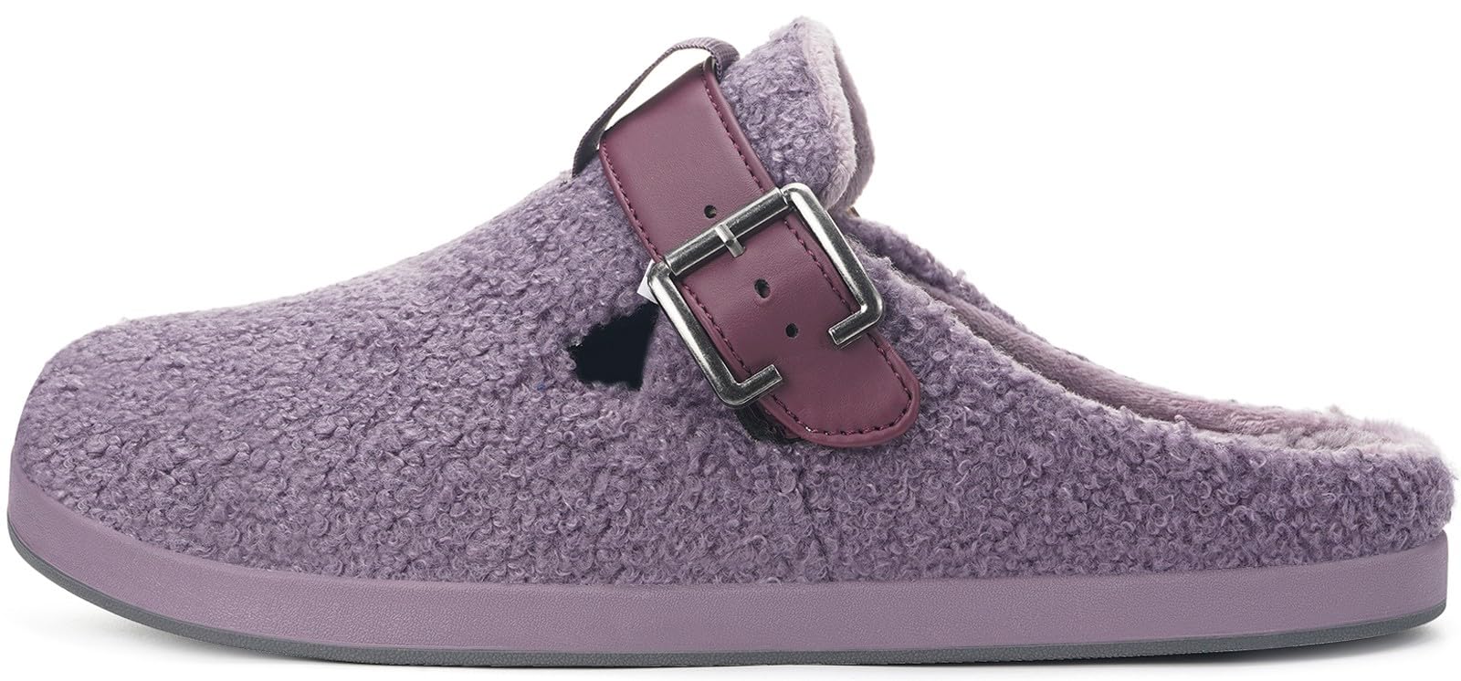 Pantofole da Donna Uomo Invernali Calde Pelliccia Zoccoli e Sabot Scarpe da Giardino Comode Ciabatte Pelose Indoor Outdoor,Viola,39 EU