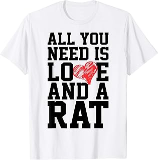 Amor Mascota Rata Retro Corazón lindo Ratón de regalo Camiseta