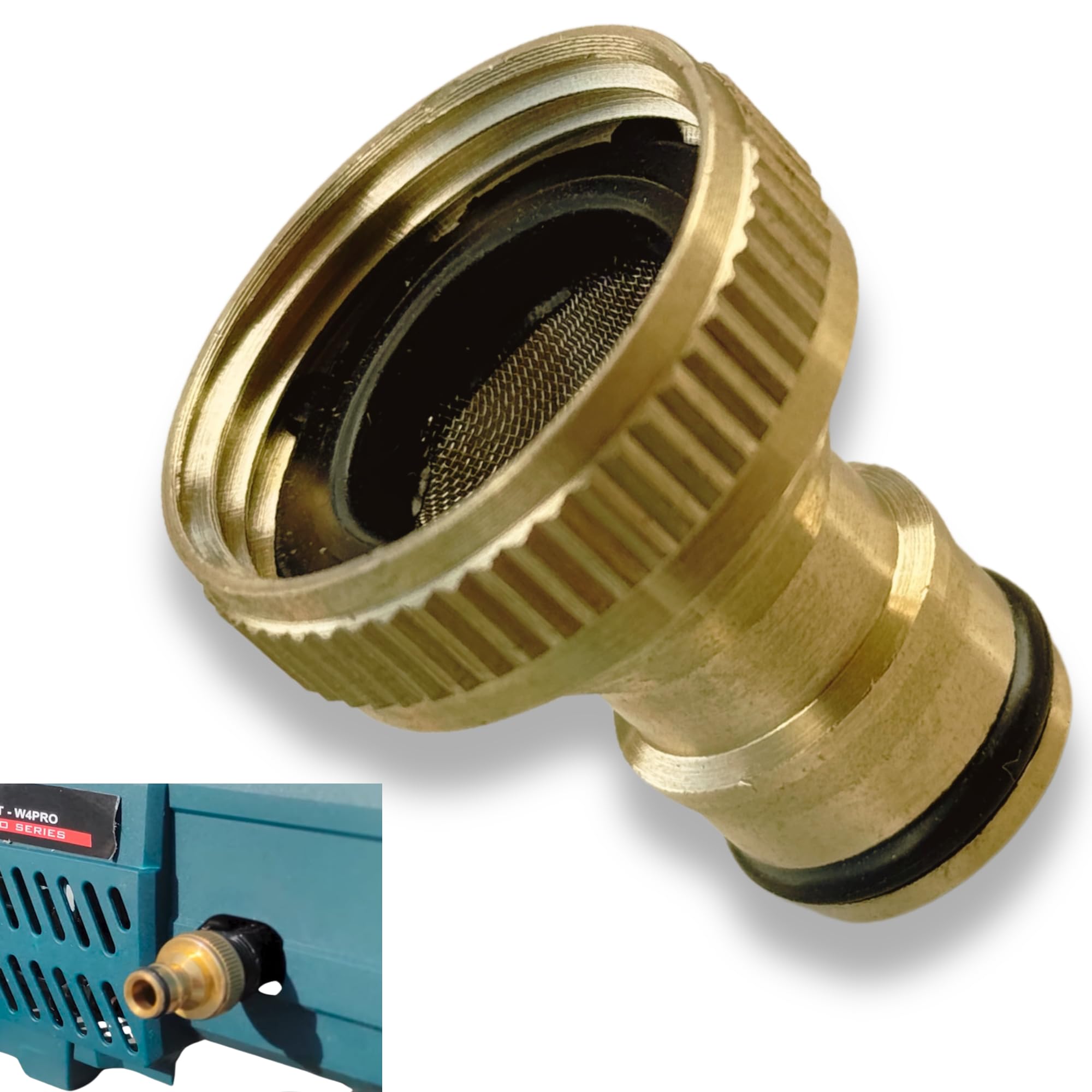 DEXURIES Universal Brass 3/4" High-Pressure Washer Inlet Water Filter Connector Nipple/Nozzle Accessory (Pack of 1) (Brass Filter) (B0CWYCYQQ4) Amazon Price History, Amazon Price Tracker
