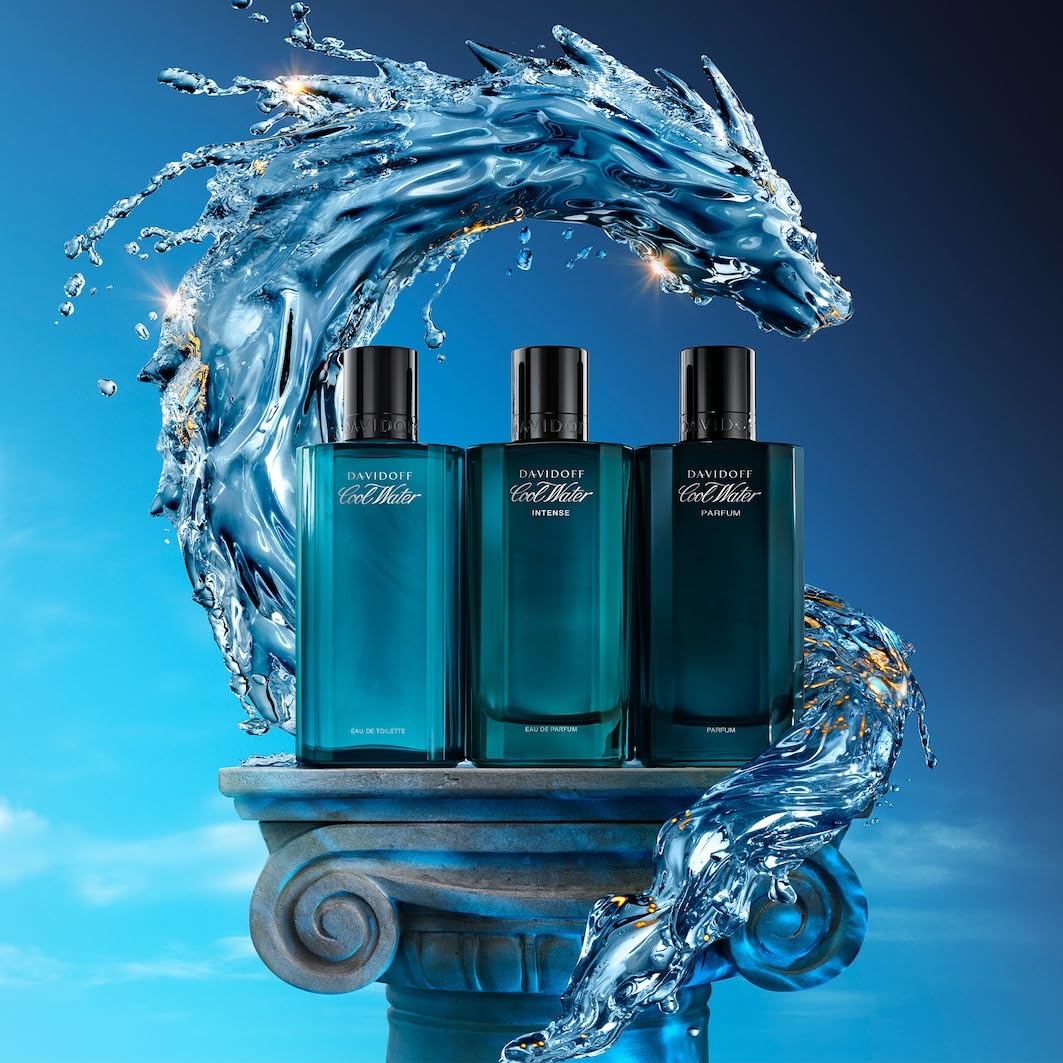 Davidoff Cool Water Eau de Parfum Intense – Fougère-Duft für Herren – Mit grüner Mandarine, Kokoswasser und Amber – Langanhaltender Duft, 50ml