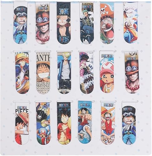 Marcapáginas magnético para una pieza, clip de libro de dibujos animados, anime, cultural, creativo, regalo creativo (18 piezas)