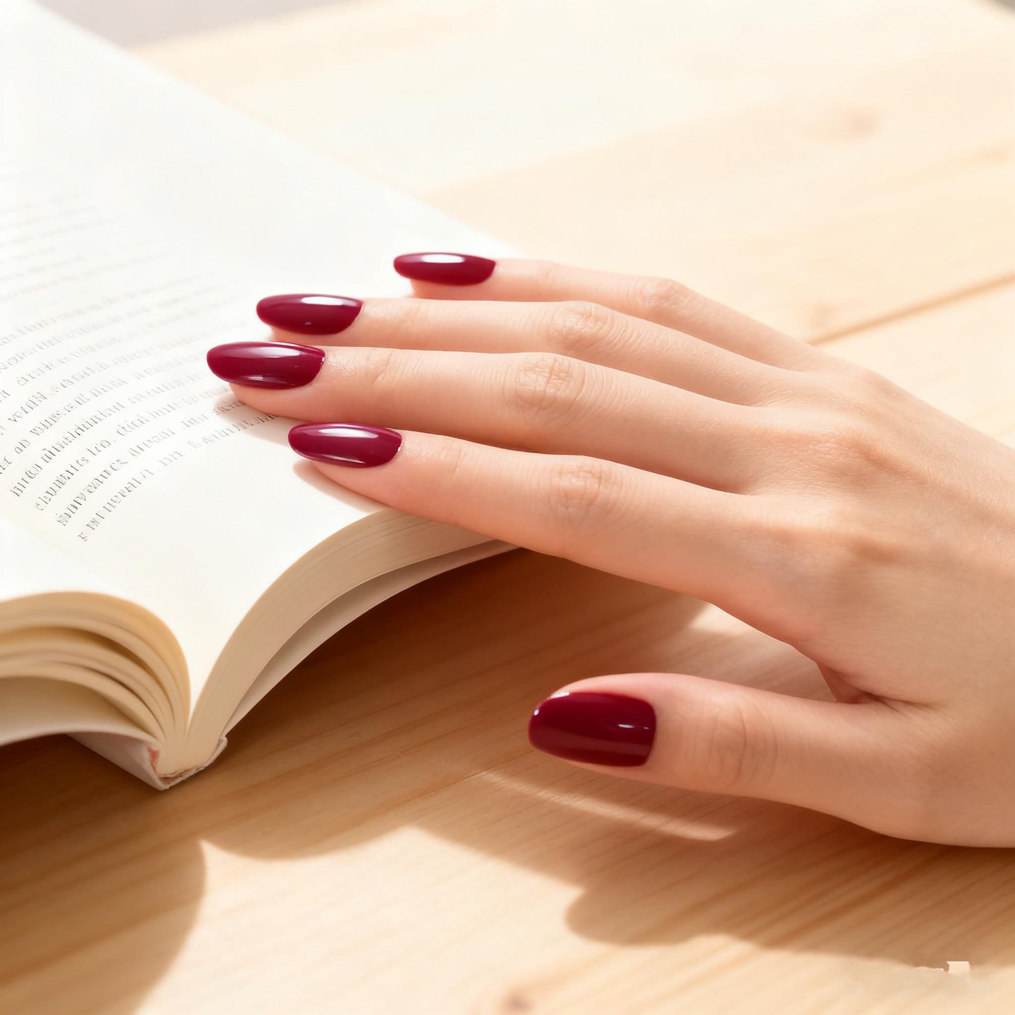 Elevenail Medium Length Press On Nails Pink White Full Cover Tips_voghion.com
