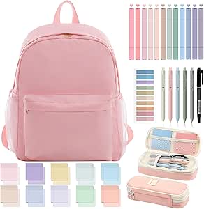 Amazon.com: Huhumy 31 Pcs Aesthetic Backpack Set Book Annotation Kit ...