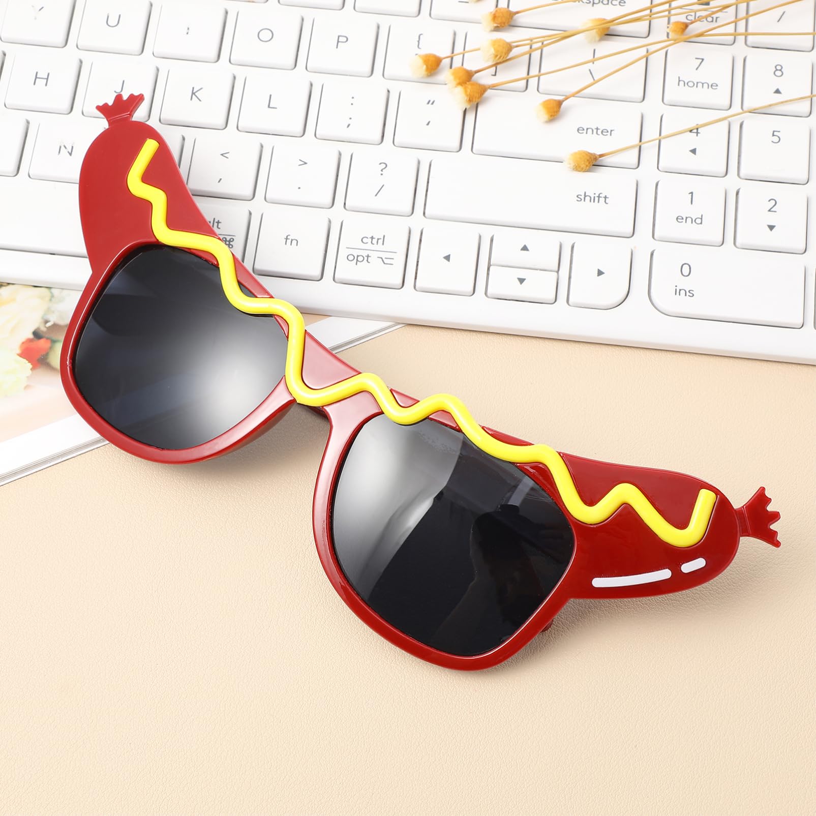 SEWACC 2pcs Hot Dog Eyeglasses for Adults Masquerade Makeup Glasses Party Favors Comfortable Fit - Image 2