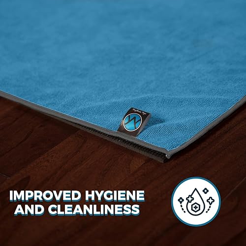 Miniatura 5 de Toalla de yoga de microfibra antideslizante para esterilla de yoga, toalla de yoga caliente para sudor y agarre, 24 x 72 pulgadas