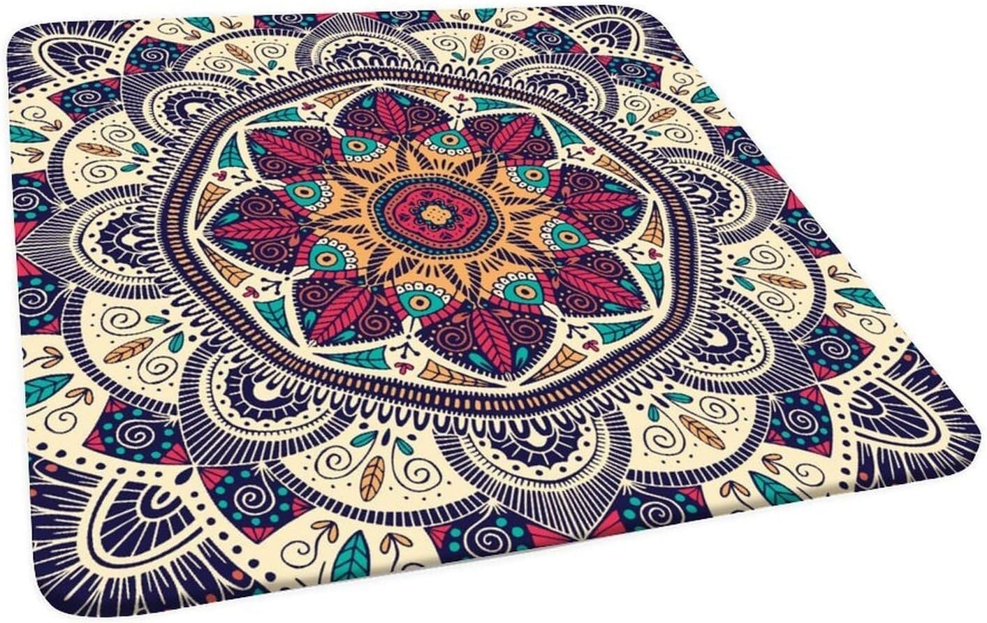 Nappe carrée en polyester vintage style9 élastique 48x48 pouces lavable