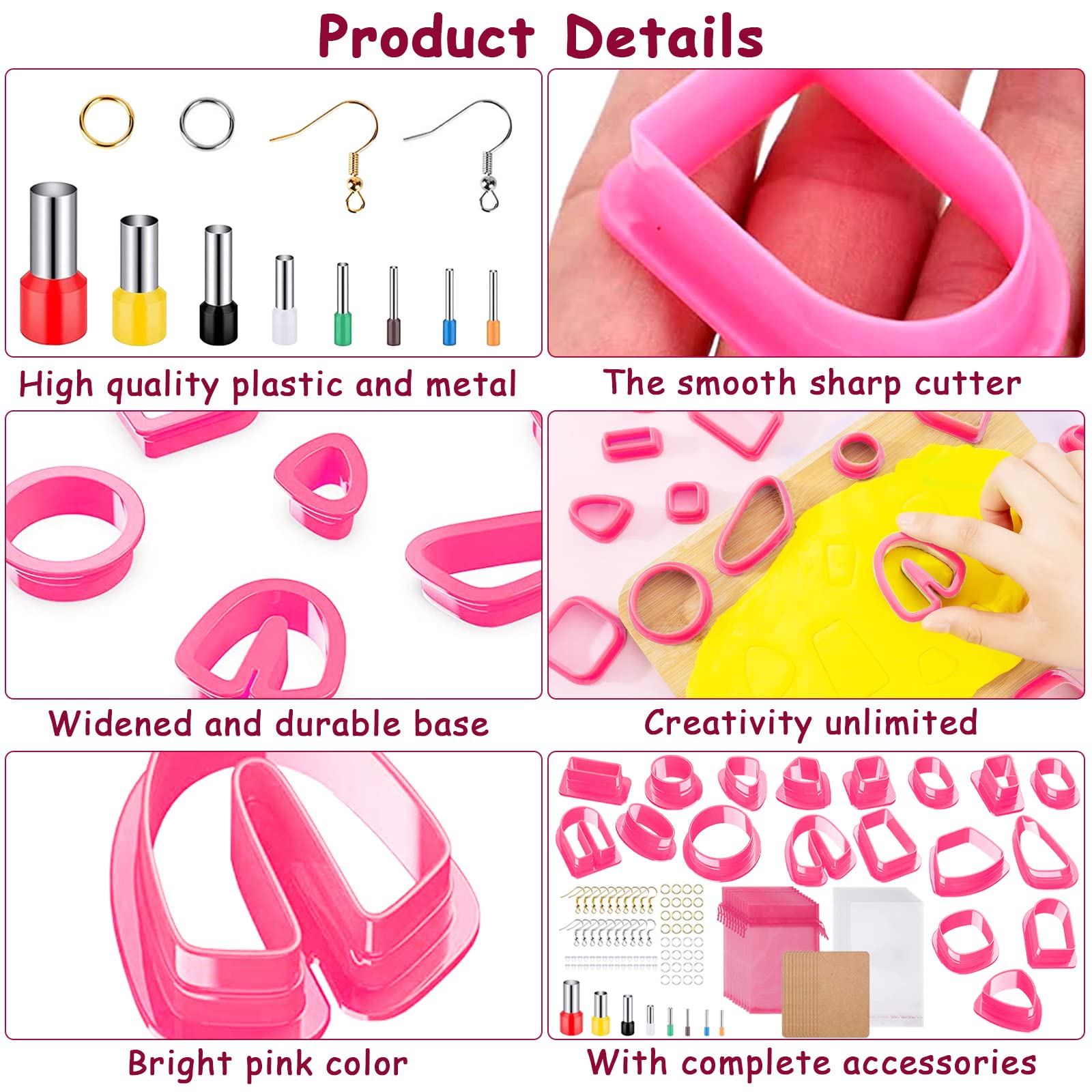 DeryArcle Polymer Clay Ausstecher 11-teilig - Ausstechformen Für Schmuck DIY