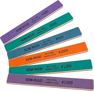 6PCS Sanding Sticks,Assorted Grit 400/600/800/1000/1200/1500,olishing Sticks Assorted,Model Hobby Making Tools for Gundam Model, Miniature, Woodworking, Jewelry and Plastic Polishing