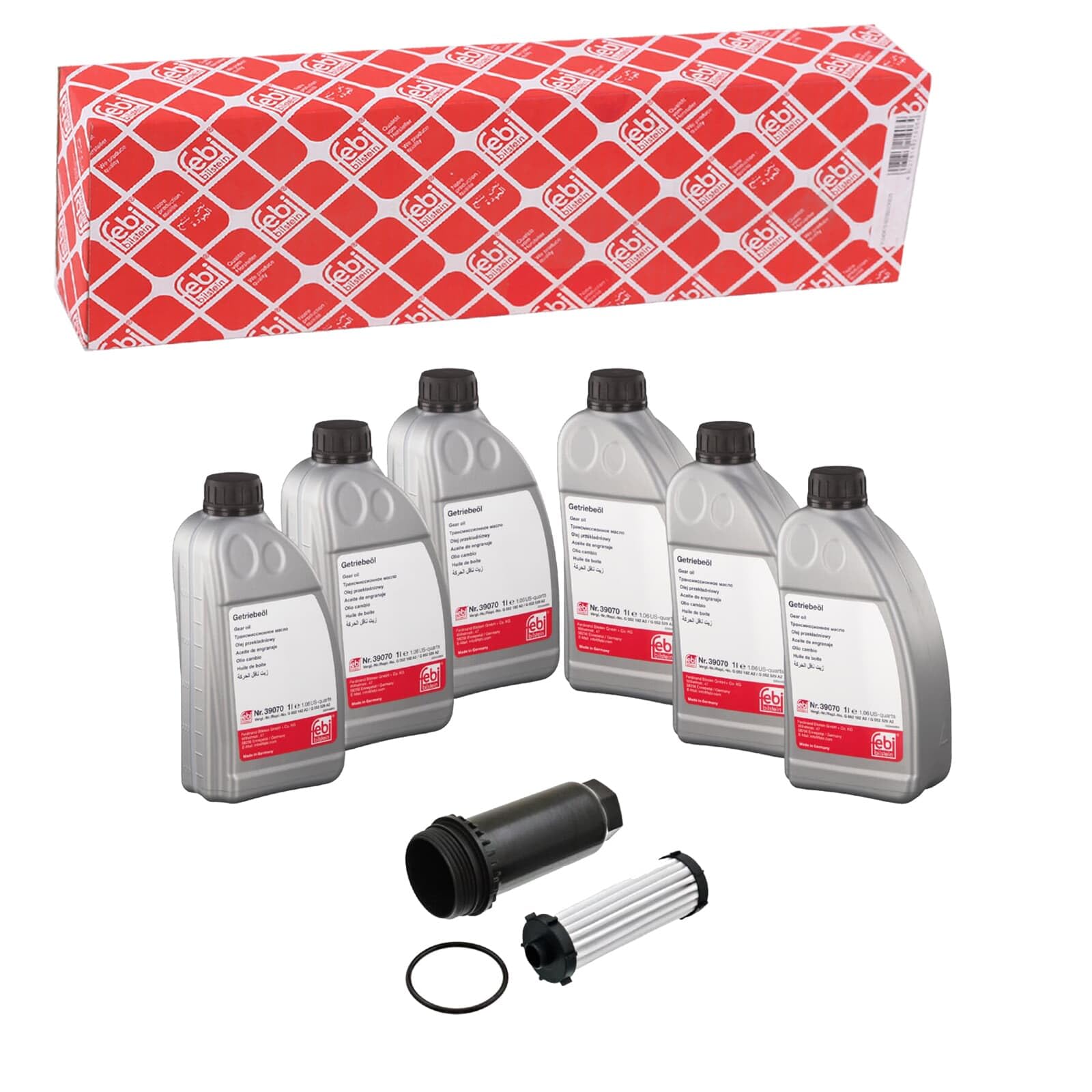 febi bilstein 176877 Getriebeölwechselsatz, 6 l | Kompatibel mit: FORD C-MAX, C-MAX II, C-MAX II Van, FOCUS II, FOCUS II Kasten/Kombi, FOCUS II Stufenheck, FOCUS II Turnier