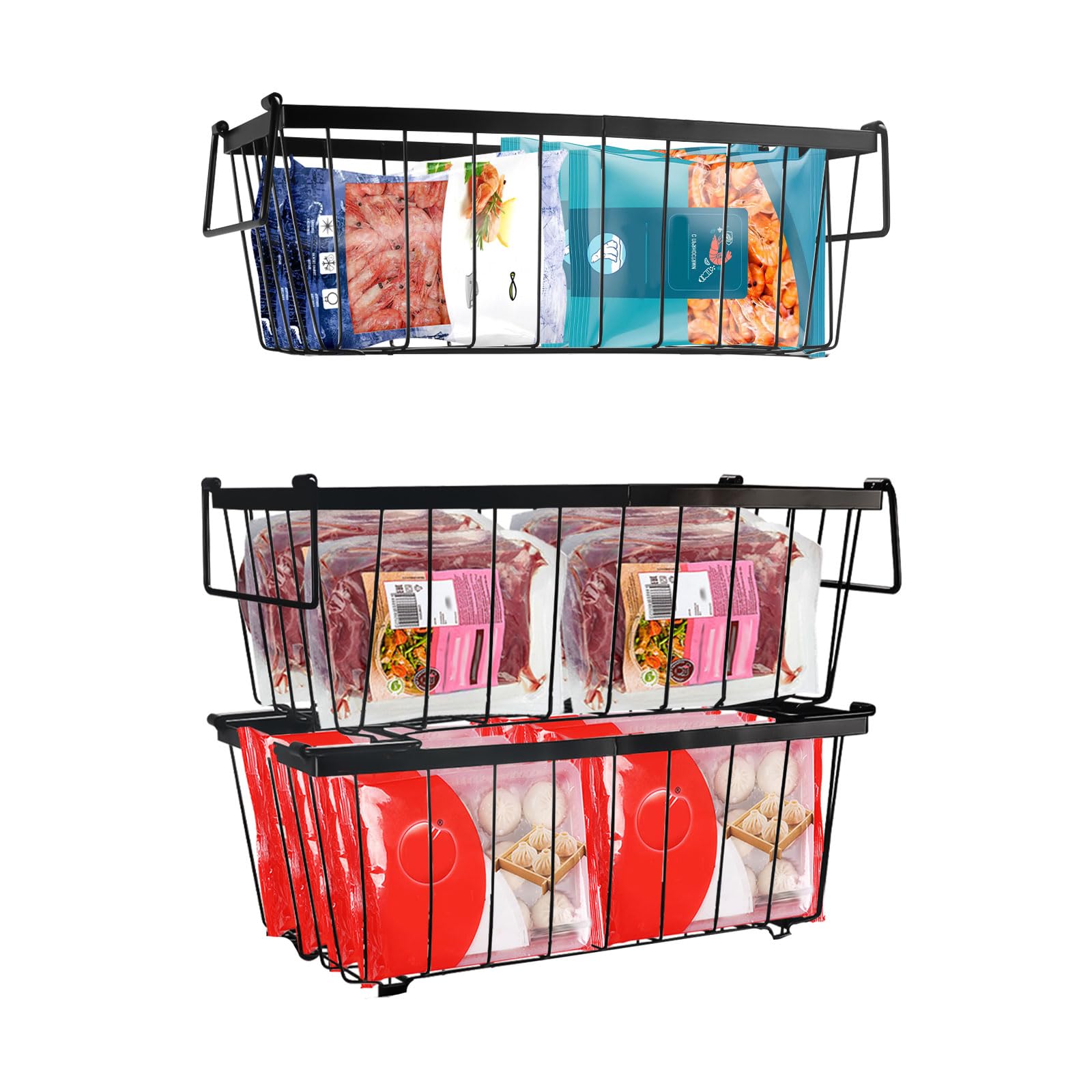 Chest Freezer Baskets,3 Pack Stackable Freezer Organizer Bin for Chest ...