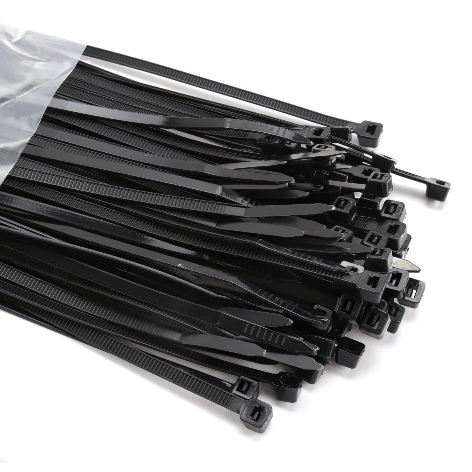 Kenable Black Cable Ties 300Mm X 4.8Mm Nylon 66 Ul Approved [100 Pack] [300Mm X 4.5Mm]