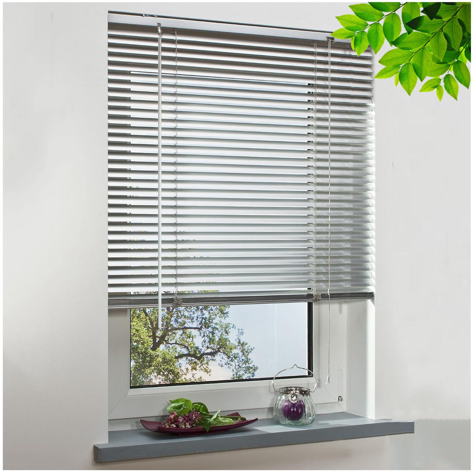 Xrdbfd Wxh Aluminium Venetian Blinds For Windows, 45Cm 70Cm 80Cm 95Cm 100Cm 115Cm Horizontal Window Blinds, Blackout Venetian Shades, Sunscreen/Light Filtering,-115X130cm/45.3 * 51In