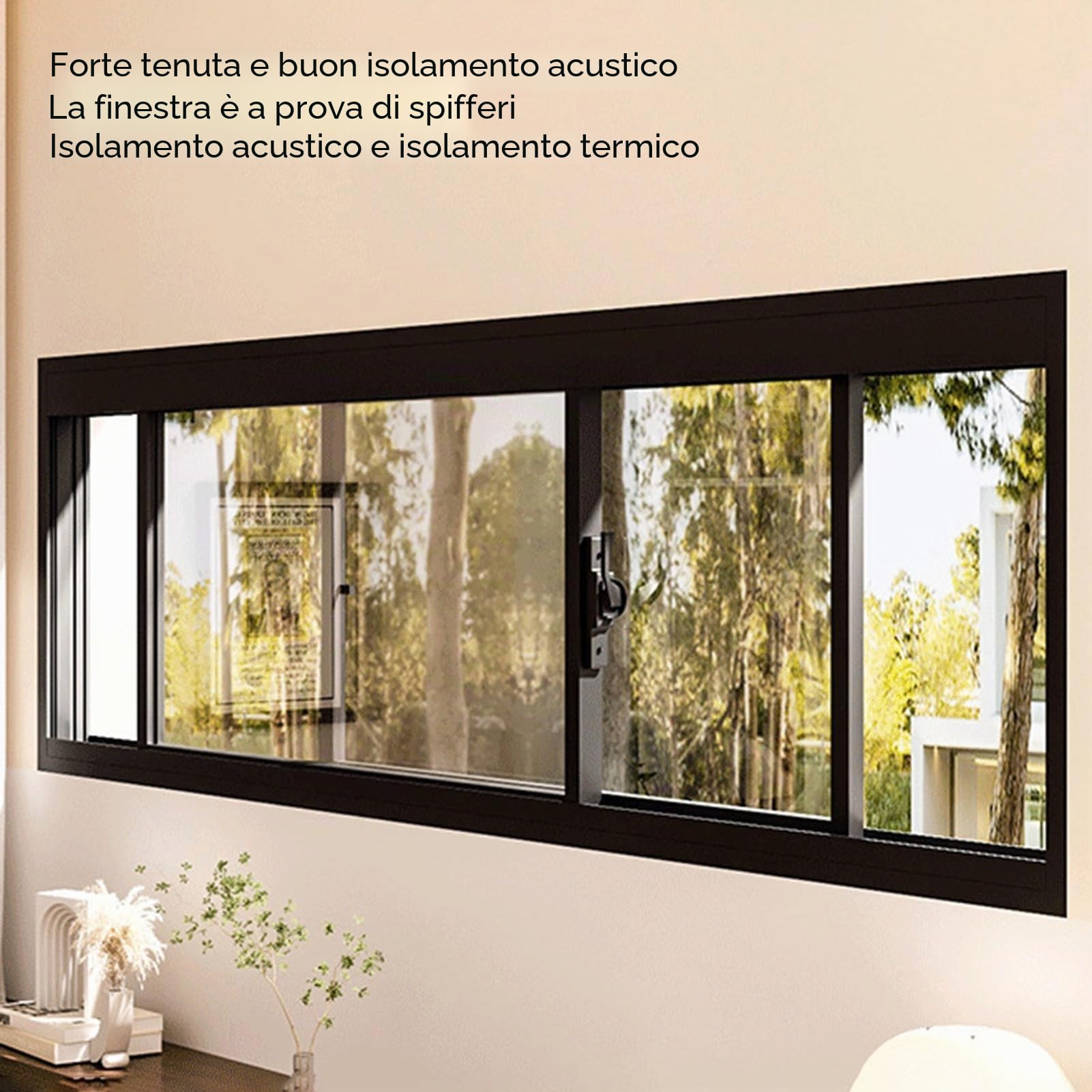Finestre scorrevoli a incasso con vetro temperato per un'installazione versatile in casette da gioco, capannoni e garage
