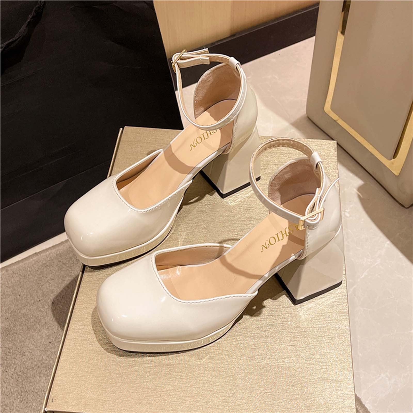 Scarpe Oktoberfest Donna Sandali Platform Tacco Grosso Cinturino | Sandali Dirndl con plateau e cinturino singolo, scarpe estive eleganti stile bavarese per festa, vacanza e cerimonia