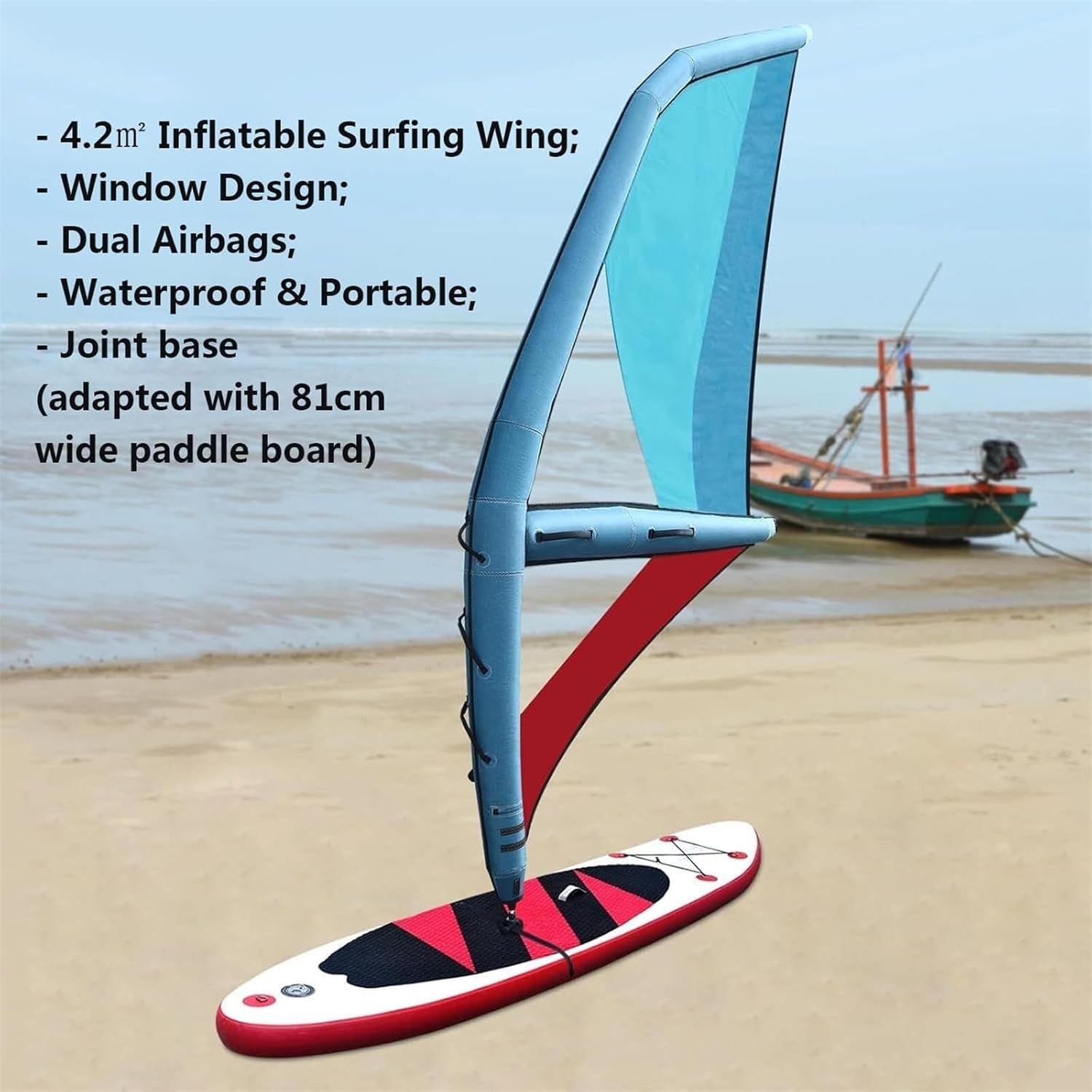 Inflatable Surfing Wing, Professional Inflatable Wind Wing, Handheld Windsurfing Wing Foil Sail, Outdoor Water Sports Equipment