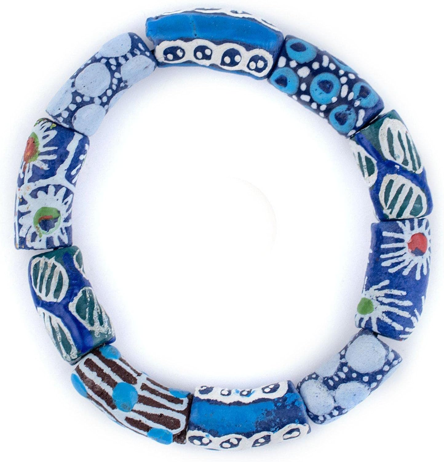 TheBeadChest African Bead Stretch Bracelet, Made in Ghana