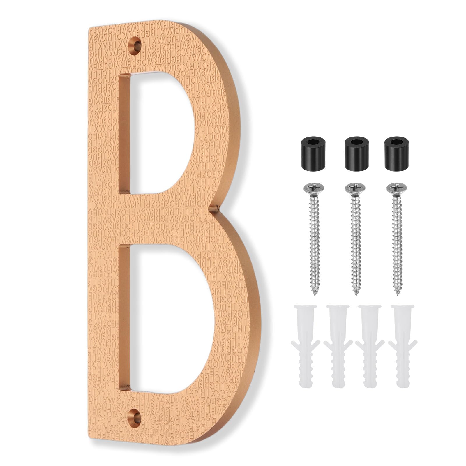 PATIKIL 10 Inch House Number, House Address Numbers Sign Large Floating Modern with Screws for Outside Door Wall Street Gold, B