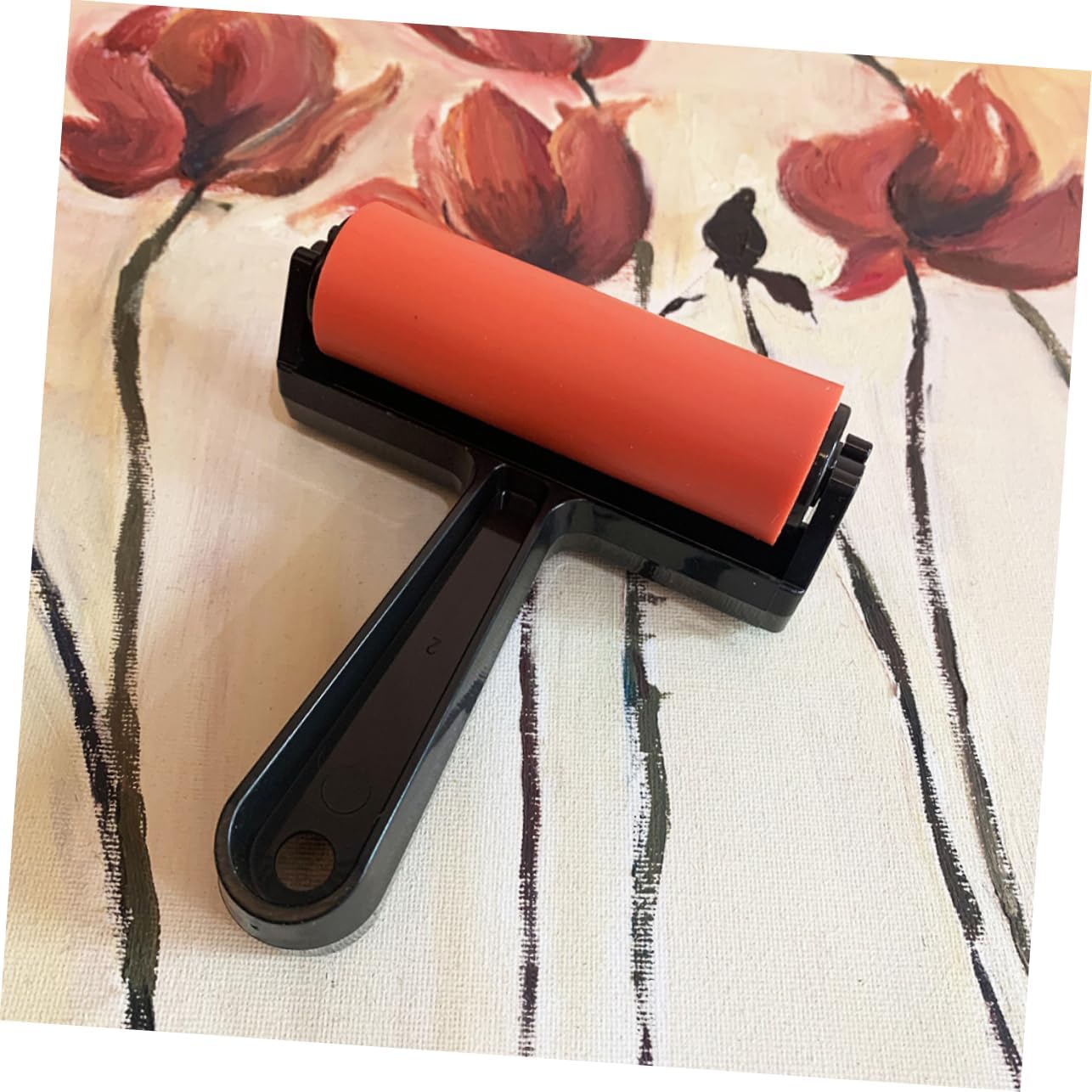 2pcs Plastic Printmaking Glue Rollers, 10cm Printing Brayers