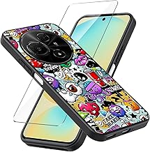 Case for TCL 605 (6.67 Inches) + Tempered Glass Screen Protector – Black Soft Silicone Protective Case Cover TPU Case Cover – Monster