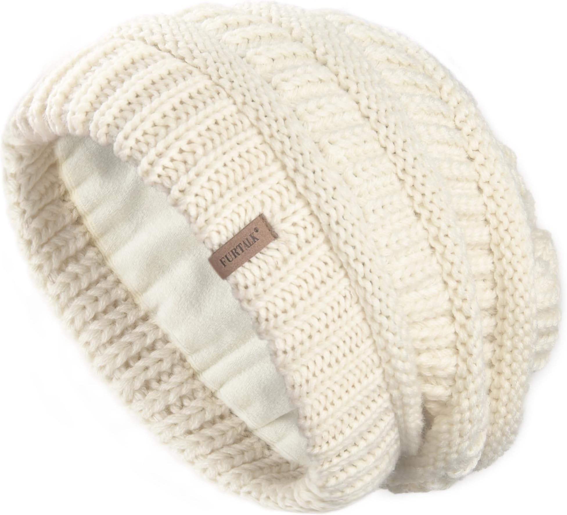 Winter Hats for Women Fleece Lined Knit Beanie Hats Slouchy Warm Beanies Ski Skull Cap