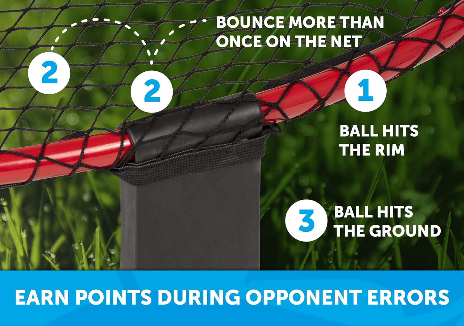 Triumph Sports Triumph Rallyball - Includes Net Target, Two 3.5" Balls, One 5" Ball, Inflating Pump and Carry Bag