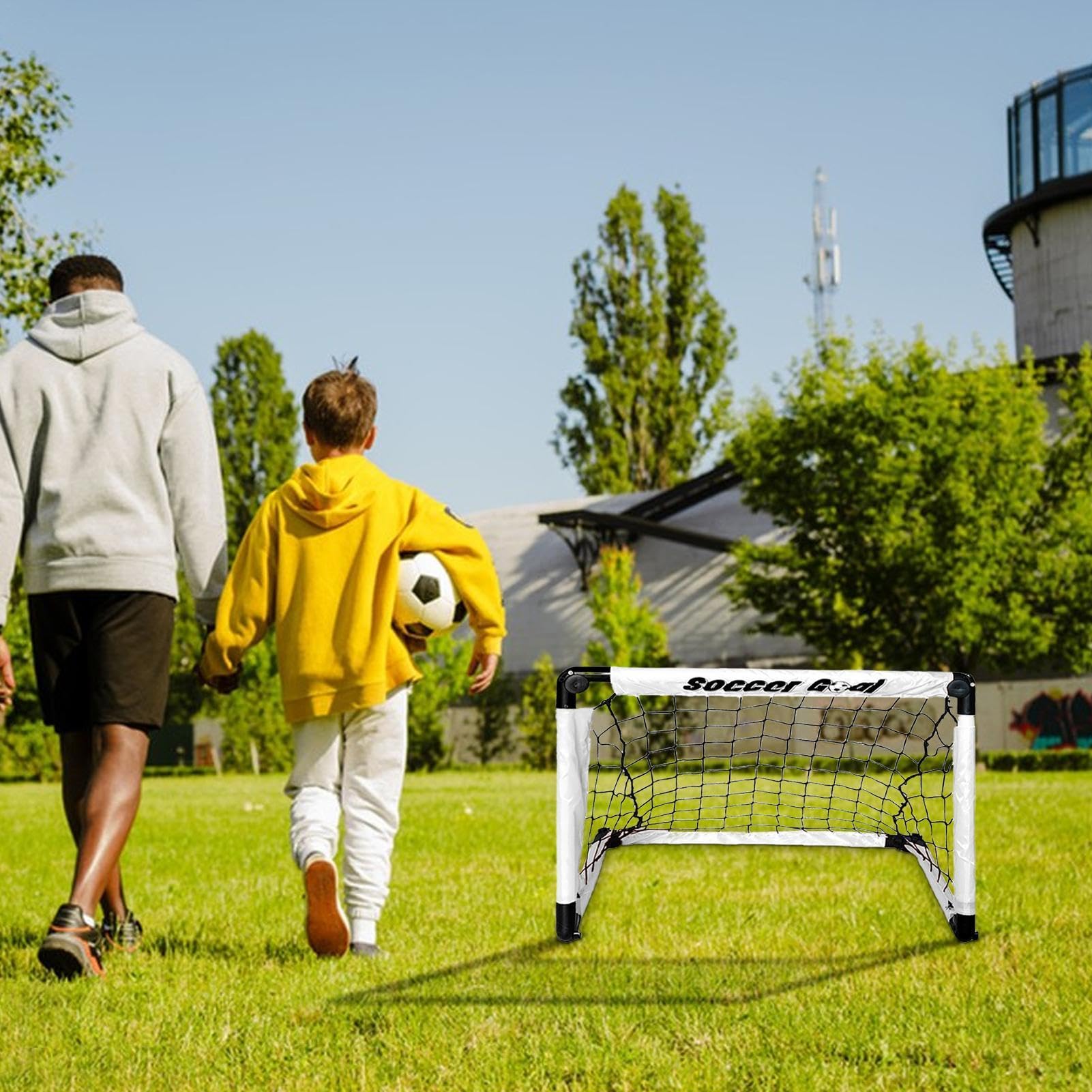Rete Da Calcio per | Obiettivo Da Calcio Portatile | Bol Da Calcio Pieghevole, Rete Da Calcio Regolabile, Scopo Da Calcio Leggero con Borsa Da Trasporto, Rete Di Allenamento F