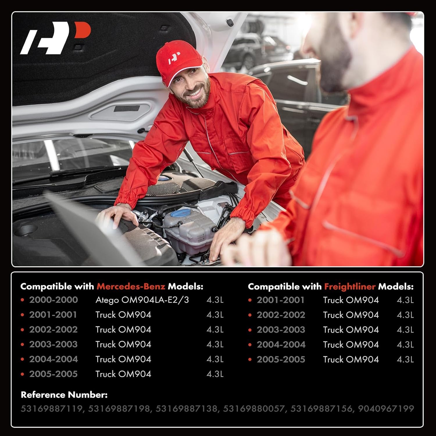 A-Premium K16 Complete Turbocharger Turbo Kit with Gasket Compatible with Mercedes-Benz & Freightliner Models - Truck OM904 2001-2005 4.3L, Atego OM904LA 2000 4.3L - Replaces 9040967199, 53169887156