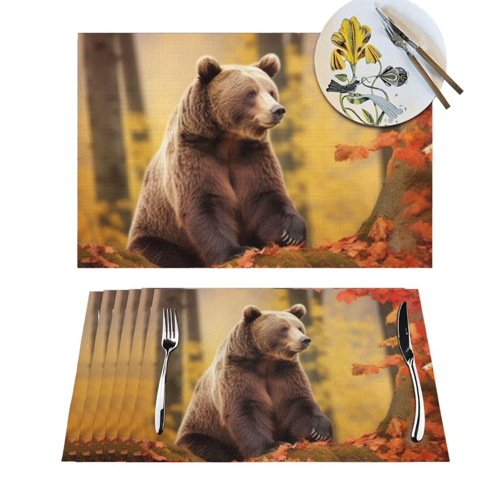 Sets de table tissés en PVC antidérapants et thermorésistants