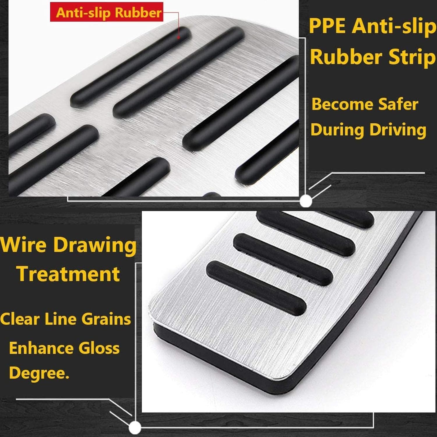 Car Pedal Cover,for Nissan Maxima 2012 2013 2014 2015 Gas Fuel Brake Pedal Protection Cover Car Pedals Pads Stainless Steel at MT Case