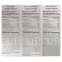 Vista 2 de Sensible Portions Garden Veggie Snack Straws - Paquete variado de chips con forma de pajitas, 30