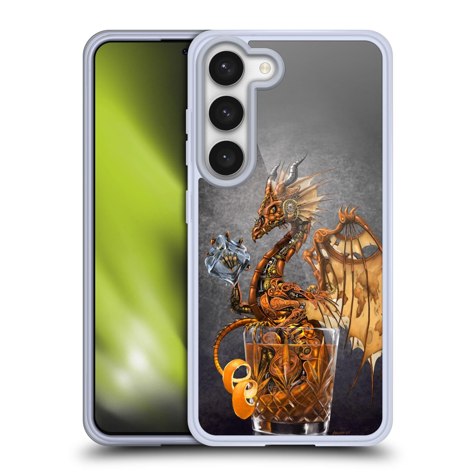 Funda de gel Samsung S23 5G Stanley Morrison dragón dorado 7
