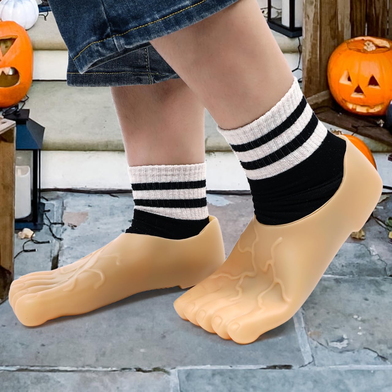 Warmhm 1Pair Giant Feet Slippers for Halloween Feet Props for Cosplay Masquerade Parties Comfortable Funny Party Favor Shoes Exaggerated Design for Fun - Image 3