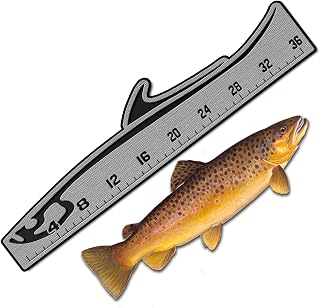 SeaDek EVA Foam Fish Measuring Ruler for Boat, Fishing, Kayak | Adhesive Backing Peel & Stick - 36" Tarpon Design - StormGray-Black