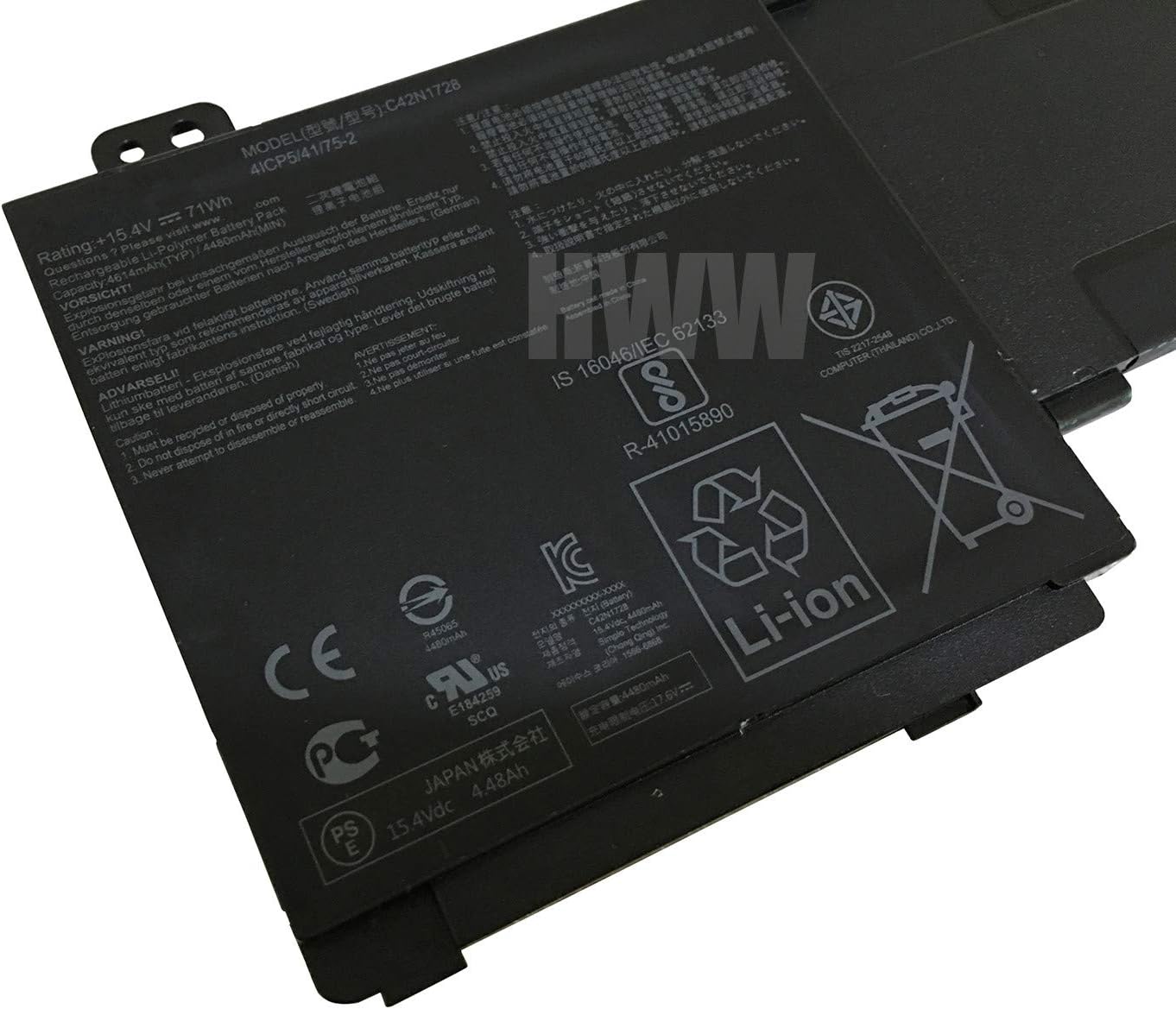K KYUER HWW New 15.4V 71Wh C42N1728 Replacement Battery Compatible with Asus ZenBook UX550GD UX550GDX UX550GE UX550GEX Series