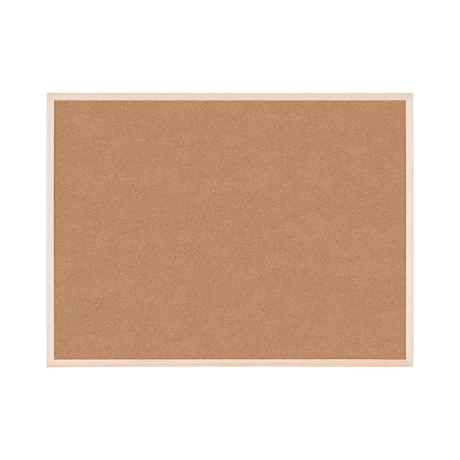 Bi-Joy Tableau d'Affichage en Liège Double Face, avec cadre en bois, punaises inclus (80 x 60 cm)